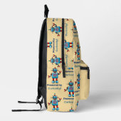 Zurück zur Schule - Roboter (Name hinzufügen) Bedruckter Rucksack (Links)