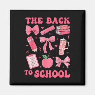 Zurück zur Schule Rosa Coquette Bow Pencil Buch Ed Magnet