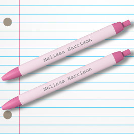 Zurück zur Schule Rosa farbencodierte Girl Typisie Kugelschreiber