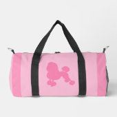 Zurück zur Schule Rosa Poodle klein Duffle Bag (Vorderseite)