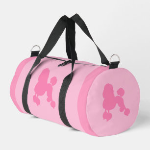 Zurück zur Schule Rosa Poodle klein Duffle Bag