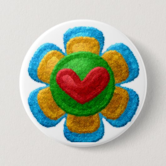 Zurück zur Schule, Rucksack-Buttone-Knöpfe Blume f Button (Vorderseite)