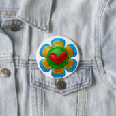 Zurück zur Schule, Rucksack-Buttone-Knöpfe Blume f Button (Beispiel)