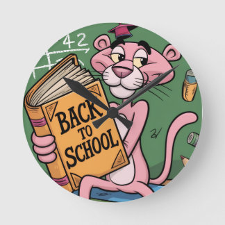 Zurück zur Schule  Runde Wanduhr