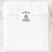 Zurück zur Schule Runder Aufkleber (Tasche)