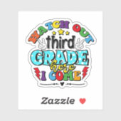 Zurück zur Schule, schau dir die dritte Klasse an, Aufkleber (Blatt)