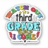 Zurück zur Schule, schau dir die dritte Klasse an, Aufkleber (Vorderseite)