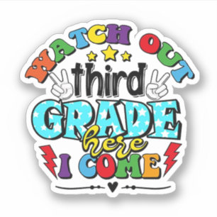 Zurück zur Schule, schau dir die dritte Klasse an, Aufkleber