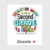 Zurück zur Schule, schau dir die zweite Klasse an, Aufkleber (Blatt)