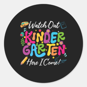 Zurück zur Schule, schau mir den Kindergarten an Runder Aufkleber