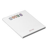 Zurück zur Schule schlicht farbig Notizblock (angewinkelt)