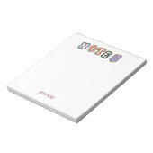 Zurück zur Schule schlicht farbig Notizblock (Rotiert)