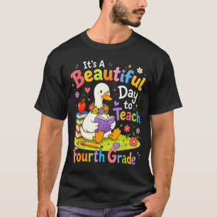Zurück zur Schule schöner Tag, um die vierte Klass T-Shirt