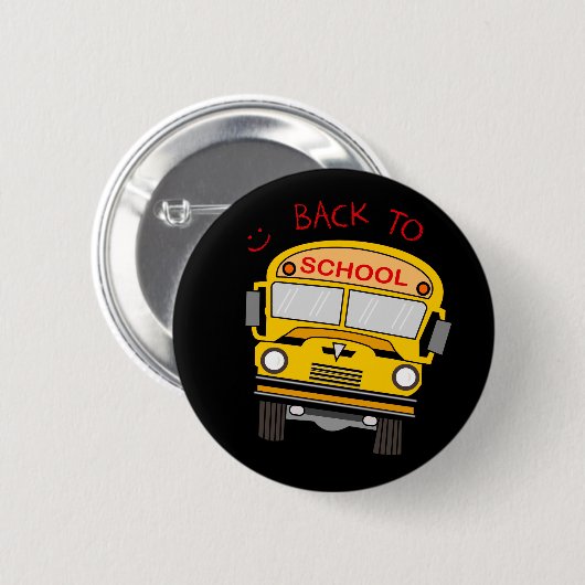 Zurück zur Schule - Schulbus Button (Vorne & Hinten)