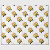Zurück zur Schule - Schulbus Geschenkpapier (Flach)