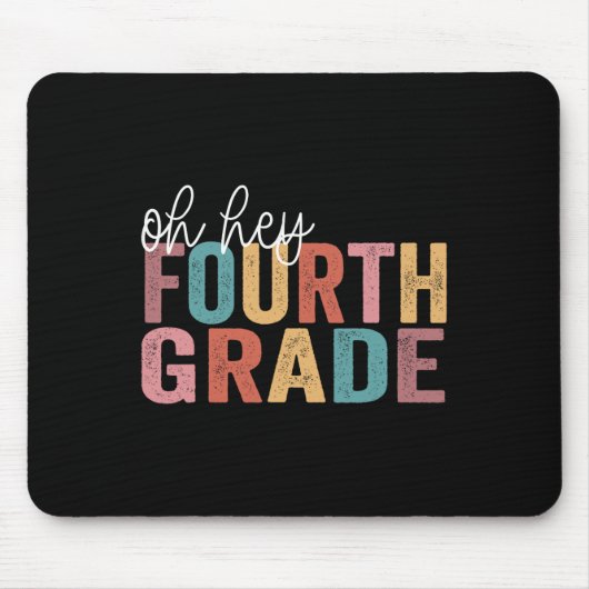 Zurück zur Schule Schüler Lehrer Oh Hey 4. Vierte Mousepad (Vorne)