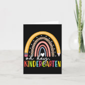 Zurück zur Schule Schüler Lehrerin Regenbogen Oh H Karte (Vorderseite)