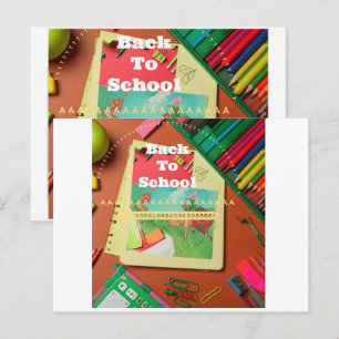 Zurück zur Schule Schülerbedarf & Bildung Notizbuc Postkarte