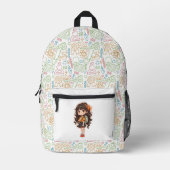 Zurück zur Schule. Schülerin Bedruckter Rucksack (Vorderseite)