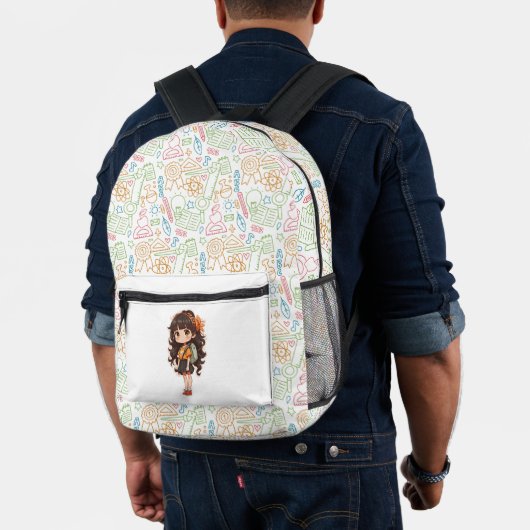 Zurück zur Schule. Schülerin Bedruckter Rucksack (Insitu (Modell))