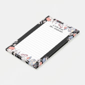 Zurück zur Schule Schwarz Post-it Klebezettel (angewinkelt)