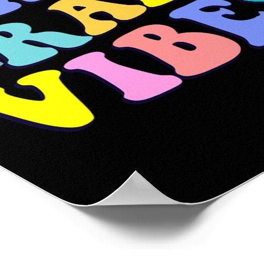 Zurück zur Schule Sechste Stufe Vibes Studentenleh Poster (Ecke)