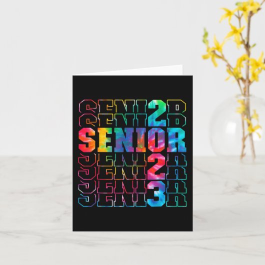 Zurück zur Schule Senior 2023 Abschluss oder erste Karte (Gelbe Blume)