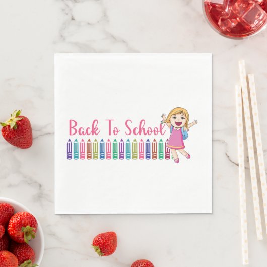 zurück zur Schule Serviette (Beispiel)