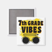 Zurück zur Schule Shirt der 7. Klasse Magnet (Vorderseite/Rückseite)