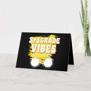 Zurück zur Schule Shirt der dritten Klasse Vibes Dankeskarte