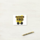 Zurück zur Schule Shirt der zweiten Klasse Post-it Klebezettel (Auf Schreibtisch)