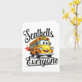 Zurück zur Schule Sicherheitsgurte Alle Busfahrer Karte (Gelbe Blume)