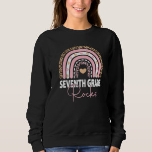 Zurück zur Schule Siebte Klasse Rocks ersten Tag L Sweatshirt