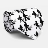 Zurück zur Schule - Silhouette Kinder laufen Krawatte (Gerollt)