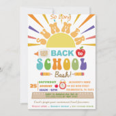 Zurück zur Schule so lange Sommer zurück bis zur S Einladung (Vorderseite)