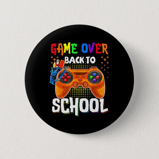 Zurück zur Schule Spaß Spiel Über Lehrer Schüler K Button (Vorderseite)