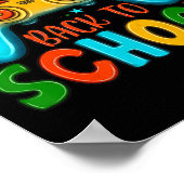 Zurück zur Schule Spaß Spiel über Lehrer Schüler K Poster (Ecke)
