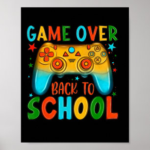 Zurück zur Schule Spaß Spiel über Lehrer Schüler K Poster