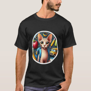 Zurück zur Schule Sphynx-Katze Jungen Mädchen Schü T-Shirt