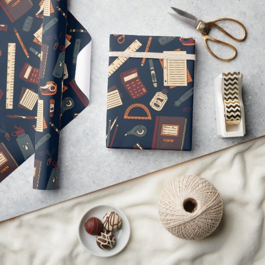 ZURÜCK ZUR SCHULE - Steampunk Goth Palette (DARK) Geschenkpapier (Kunsthandwerk)