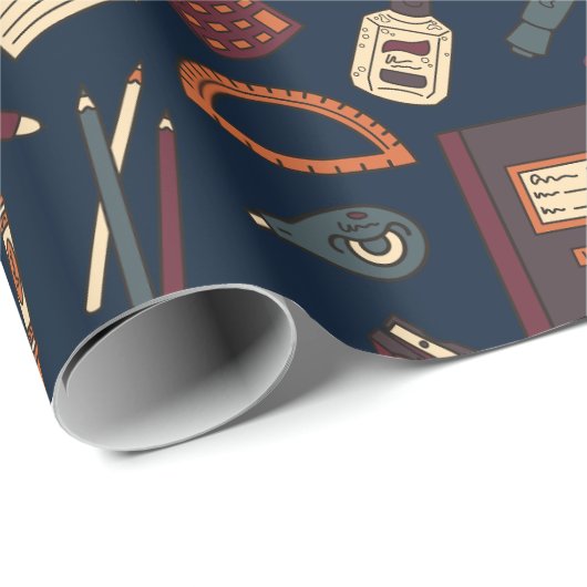 ZURÜCK ZUR SCHULE - Steampunk Goth Palette (DARK) Geschenkpapier (Rolleneckpunkt)