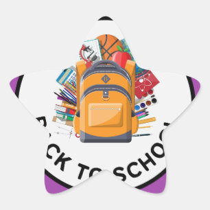 zurück zur Schule Stern-Aufkleber