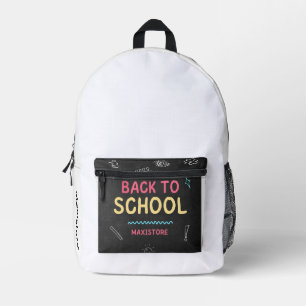 Zurück zur Schule Stilvolle Schultasche - Perfekt  Bedruckter Rucksack