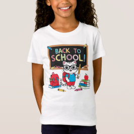 Zurück zur Schule Süße Katze T-Shirt – Lustiges Ki