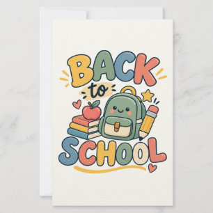 Zurück zur Schule Süße Kawaii Schulmaterialien Briefpapier