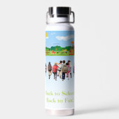 Zurück zur Schule Süße Kinder Schüler Trinkflasche (Rückseite)