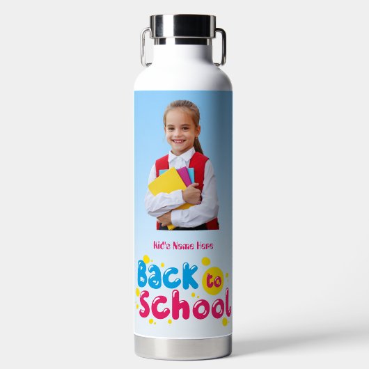Zurück zur Schule Süße Kinder Schüler  Trinkflasche (Vorderseite)