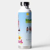 Zurück zur Schule Süße Kinder Schüler  Trinkflasche (links)