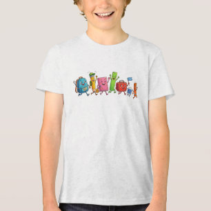 Zurück zur Schule Süße Schulmaterialien Cartoon Tri-Blend Shirt