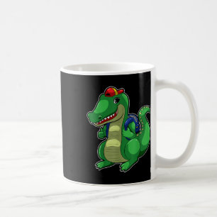 Zurück zur Schule Süßer Krokodil Lustiger Krokodil Kaffeetasse